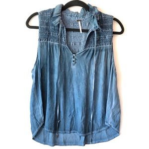 Free People Acid Wash Sleeveless Top